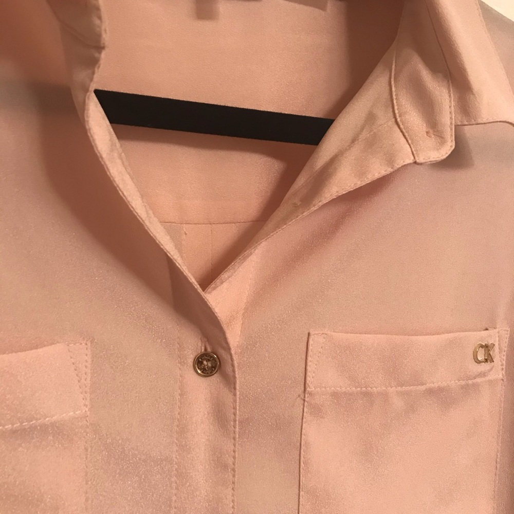 Calvin Klein Button Down Tunic Medium - image 5